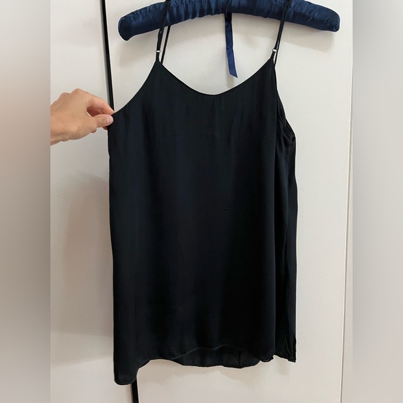 Enza Costa Silk Black Camisole Spaghetti Straps - Picture 10 of 11